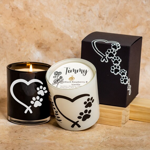 Candles Pet Memorial Candle Heart Paws Soy Wax Etsy Australia