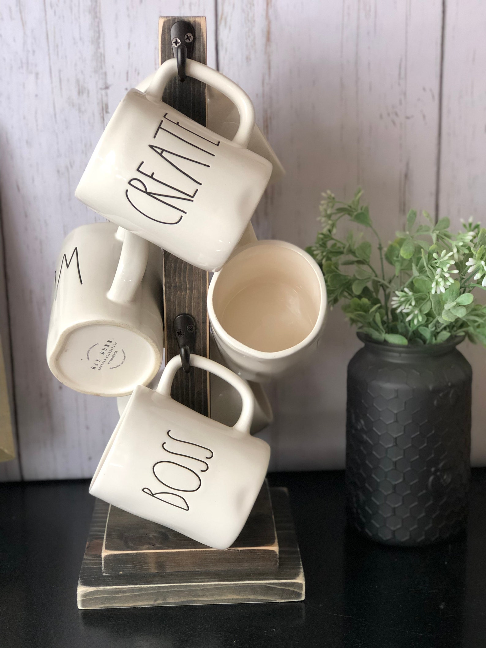 Rustic Mug Stand Coffee mug tree Etsy