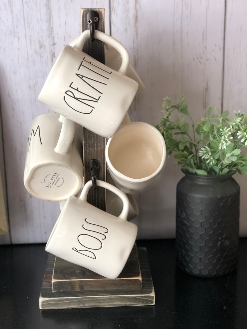 Rustic Mug Stand Coffee mug tree Etsy