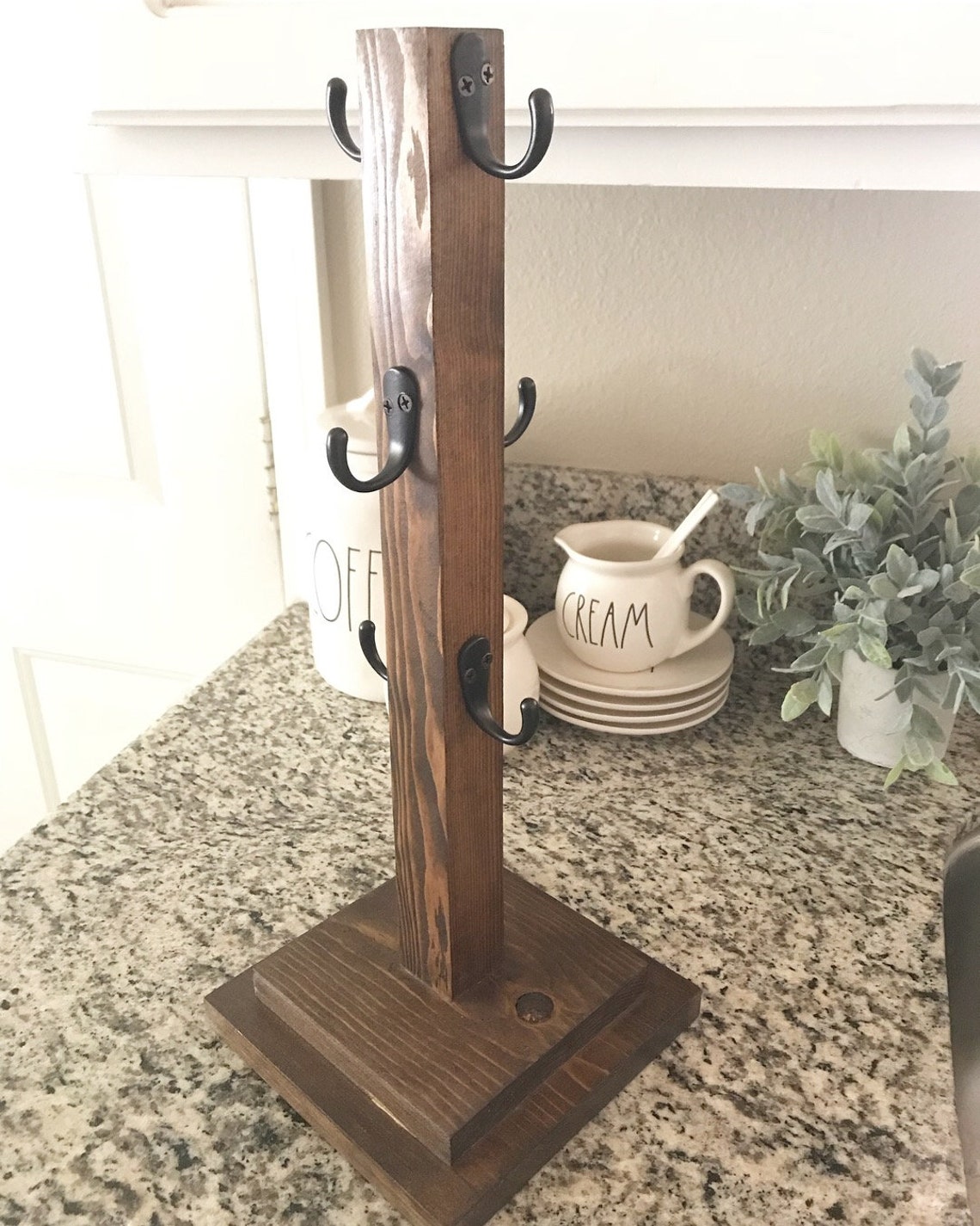 Rustic Mug Stand Coffee mug tree Etsy