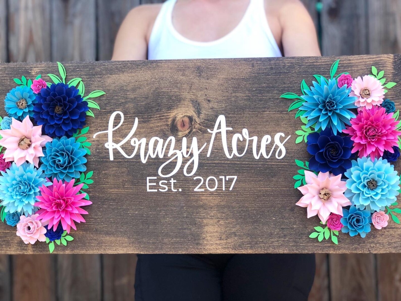 This Is Us Wood Plaque Paper Flowers Etsy