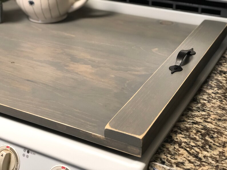 Wood Stove Cover Stovetop Cover Serving Tray Farmhouse Etsy
