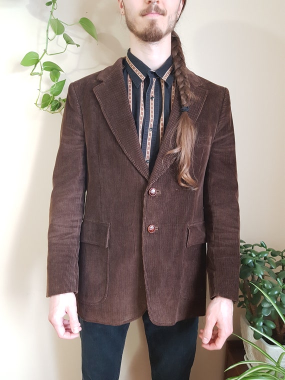 Men's formal jacket • Brown Corduroy • Cotton • Vi