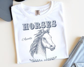 Custom Horse Name Shirt | Equestrian Rider Apparel, Barn Club Tee