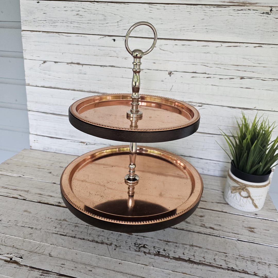 Knack Rack Rose Gold 2-tier Display Stand: Countertop Cupcake & Knick Knack Rack ...