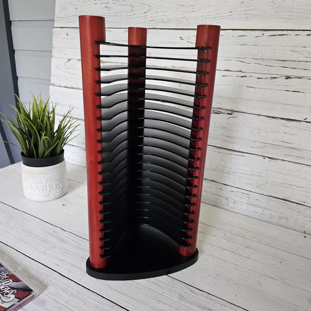 Acrylic Cd Racks Tall Black and Red Plastic CD Rack - 20 Slot CD Organizer - Etsy