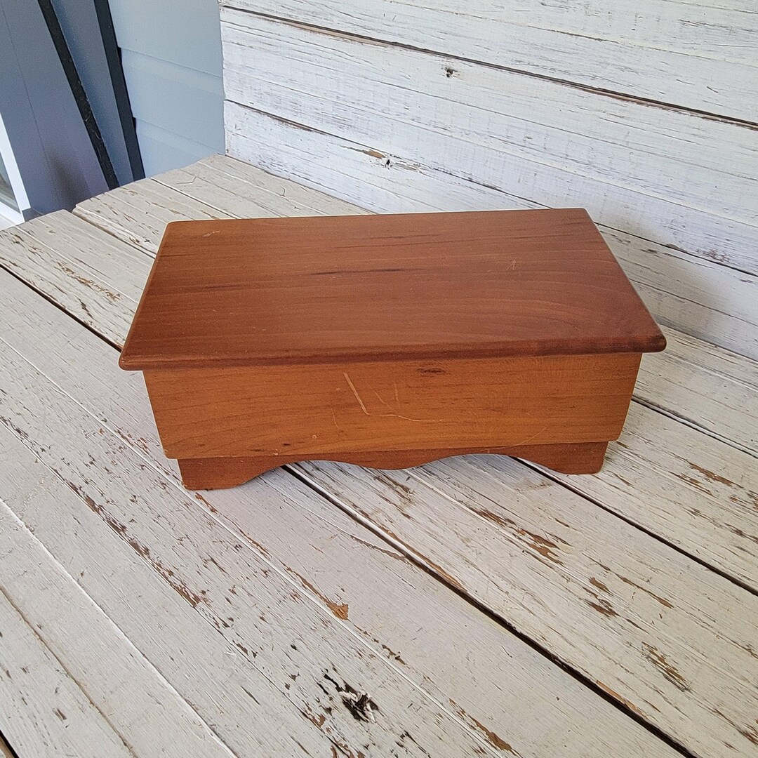 Wooden Jewelry Box Ring Jewelry Box Removable Tray Clean Line Jewelry Box Simple Lines Jewelry