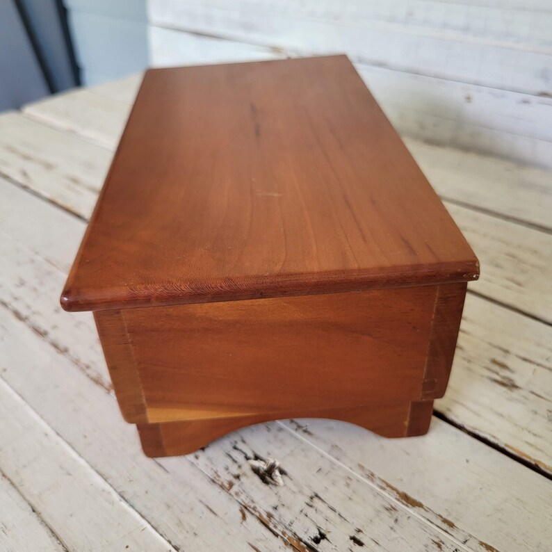 Wooden Jewelry Box Ring Jewelry Box Removable Tray Clean Line Jewelry Box Simple Lines Jewelry