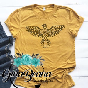 Maglietta vintage thunderbird, Southwest Shirts, Native Bird, GinaBeana