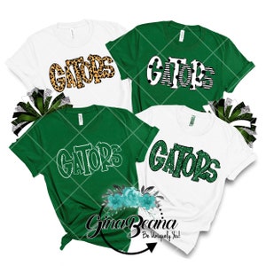 Custom Color Gators School Spirit Shirt, Back to School tee, Pep Rally, Gators Spirit Wear, Homecoming Tshirts.  Ginabeana