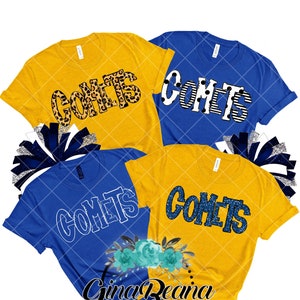 Aangepaste kleur Kometen School Spirit Shirt, Back to School T-shirt, Pep Rally, Kometen Spirit Wear, Homecoming Tshirts.  Ginabeana