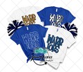 Custom Color Warriors School Spirit Shirt, Back to School tee, Pep Rally, Warrior Spirit Wear, Homecoming Tshirts.  Ginabeana