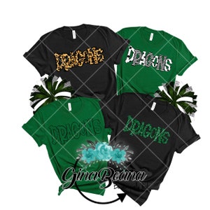 Camiseta con el espíritu escolar de los Dragones en color personalizado, camiseta de regreso a clases, reunión de motivación, ropa con el espíritu de los Dragones, camisetas de bienvenida. Ginabeana