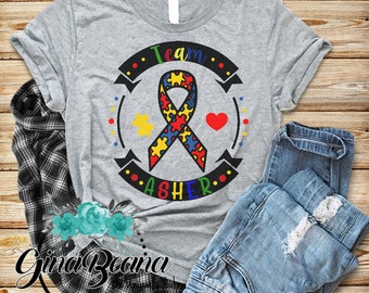 Personalized TEAM Autism Shirts, Autism walk shirts, Matching group team autisum shirts