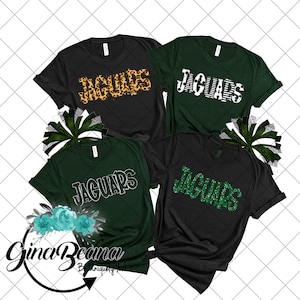 Custom Color Jaguars School Spirit Shirt, Back to School tee, Pep Rally, Jaguars Spirit Wear, Homecoming Tshirts.  Ginabeana