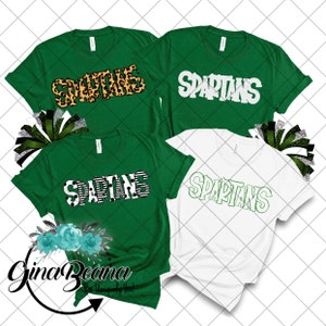 Custom Color Spartans School Spirit Shirt, Back to School tee, Pep Rally, Spartans Spirit Wear, Homecoming Tshirts.  Ginabeana