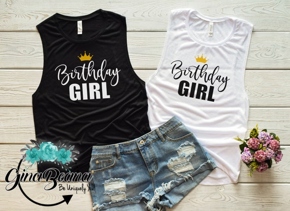 Anniversaire Fille Tank Top Chemises Birthday Bash Nuit De Etsy Canada