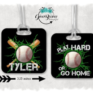 Personalized baseball Backpack Tag, Back to school Bag tag, Sports Bag Tag, team sports tag
