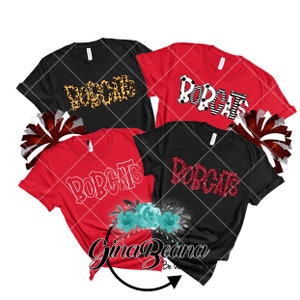 Custom Color Bobcats School Spirit Shirt, Back to School tee, Pep Rally, Bobcats Spirit Wear, Homecoming Tshirts.  Ginabeana