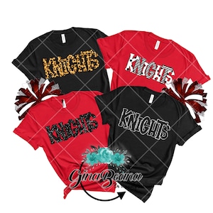 Custom Color Knights School Spirit Shirt, Back to School tee, Pep Rally, Knights Spirit Wear, Homecoming Tshirts.  Ginabeana