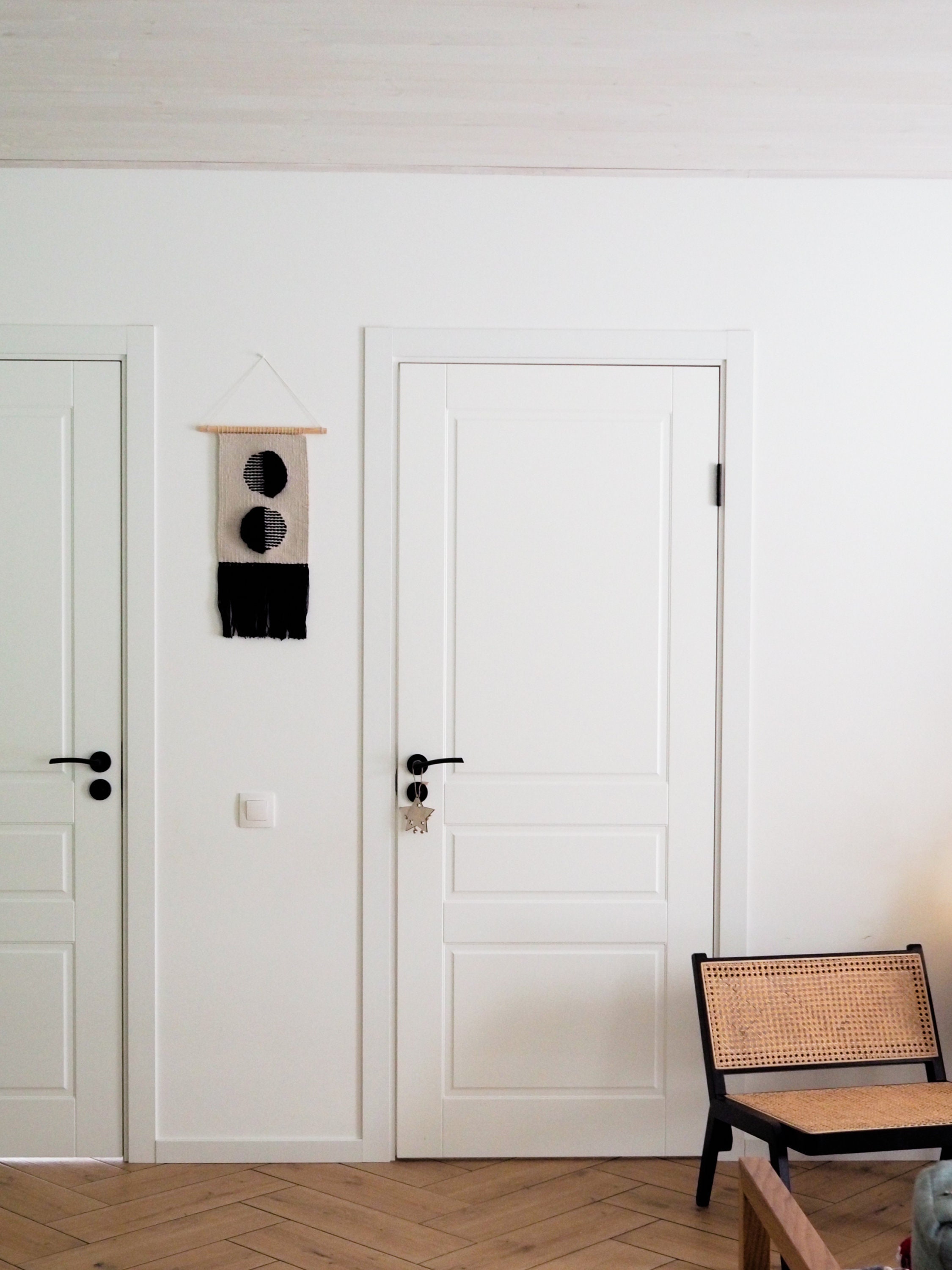 Black Woven Wall Hanging Textile Wall Art Mid Century Wall Etsy