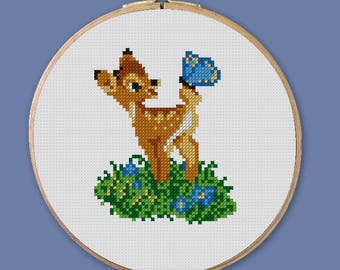 Disney Cross Stitch Patterns Bambi K289 Cross Stitch Embroidery Kit Embroidery Designs Embroidery Kits Cross Stitch Designs Needlework Cross Stitch Sek Pro De