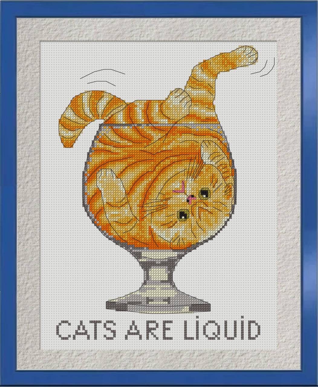 bogo free shoes on Big Cat Cross Stitch Pattern Bogo Free Cats Are Liquid Etsy