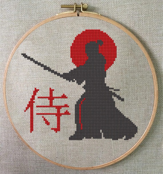 Modèle broderie l'ombrelle d'une japonaise de LETISTITCH