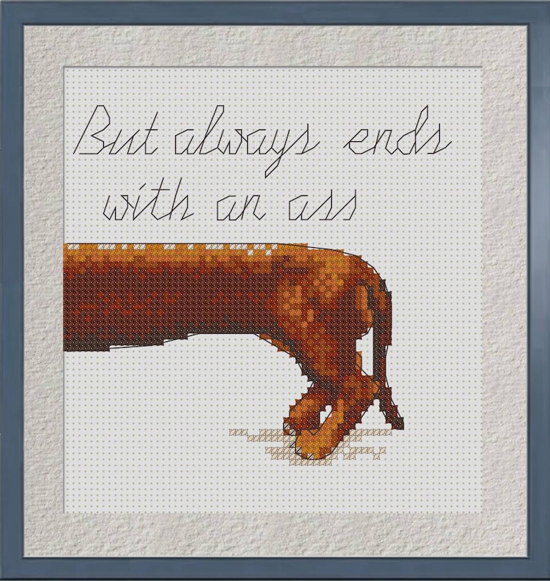 Dachshund Cross Stitch Pattern BOGO Free Subversive Pattern Etsy