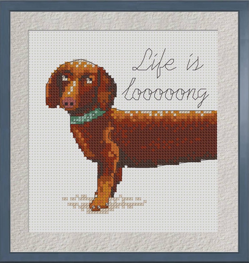 Dachshund Cross Stitch Pattern BOGO Free Subversive Pattern Etsy