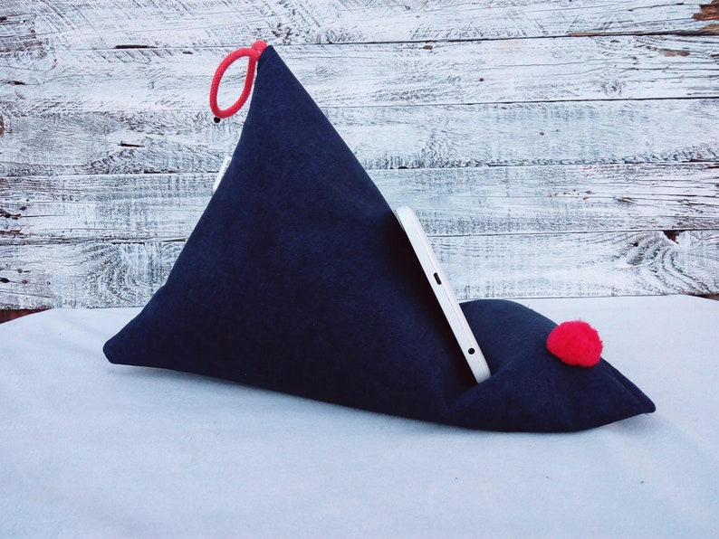 Handmade Tablet Holder Tablet Pillow Ipad Pompom Cushion Stand Etsy