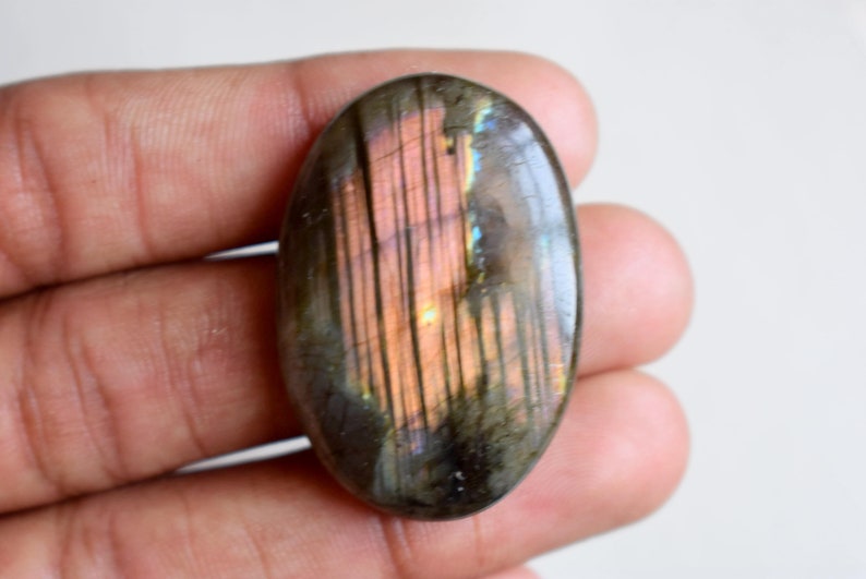 Hand Polished #5009 Flashy Labradorite 37x25x6 mm Labradorite cabochon labradorite gemstone cabochon