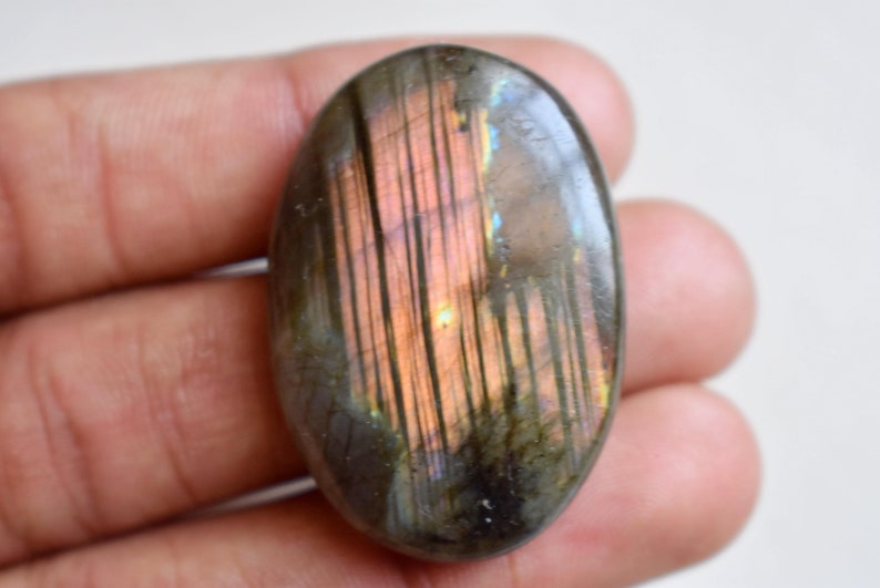 Hand Polished #5009 Flashy Labradorite 37x25x6 mm Labradorite cabochon labradorite gemstone cabochon