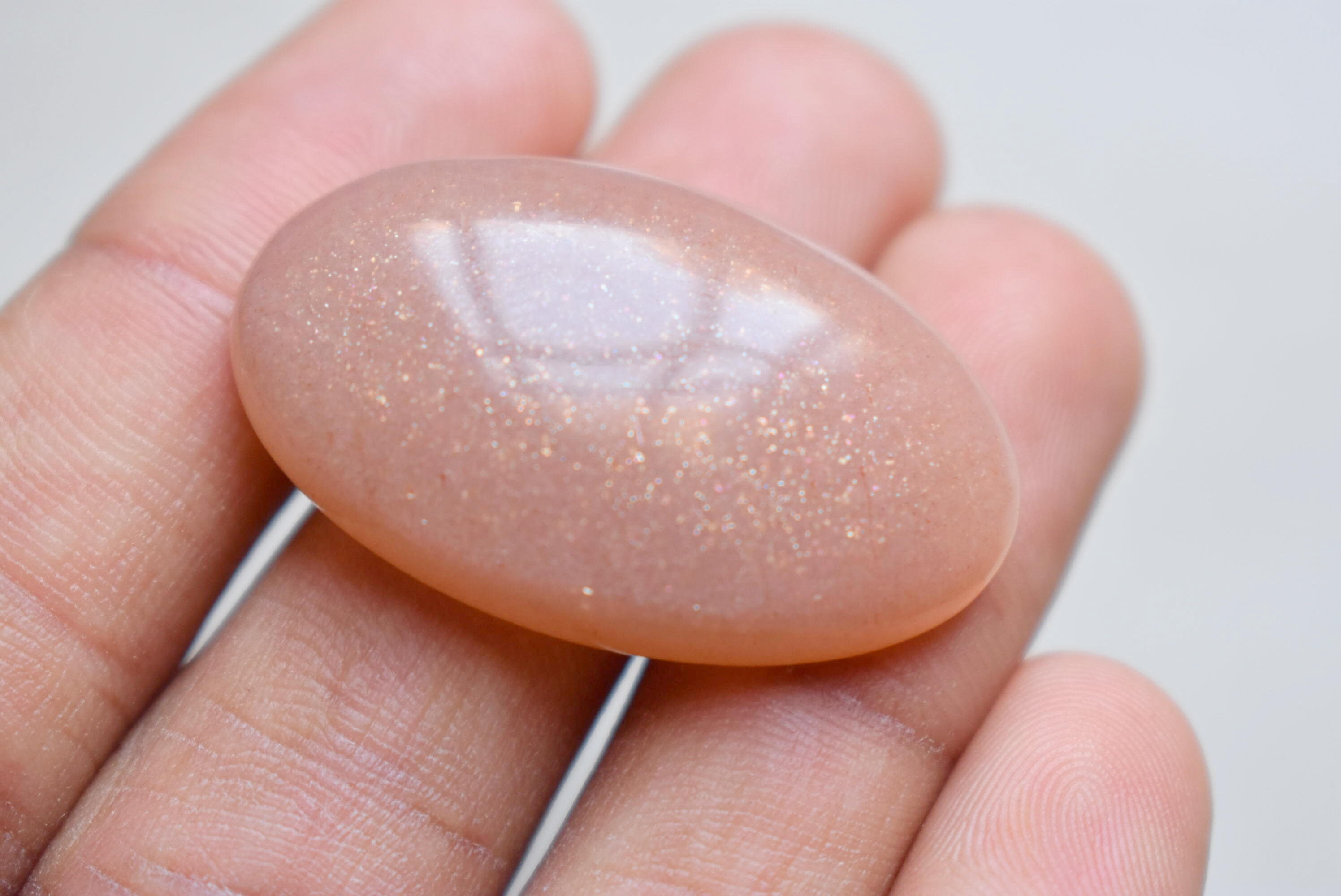 36x22x5 MM Peach Sunstone moonstone moonstone cabochon Etsy