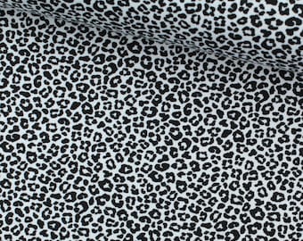 Jersey cotton jersey leopard spots leopard pattern white 0.5 meters