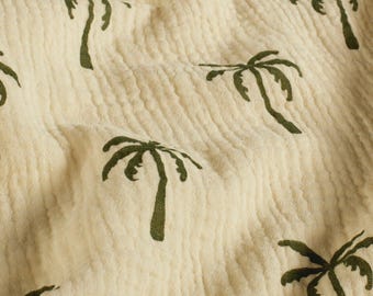 Muslin Fabric Palm Beige from 0,5 Meter
