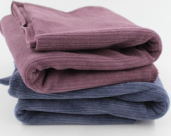 Corduroy jersey fabric with wide ribs – Soft, elastic corduroy fabric by the meter for clothing & accessories