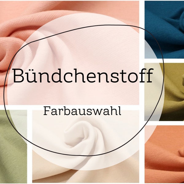 AUSVERKAUF!Bündchen Bündchenstoff uni Schlauchware ab 25 cm - Farbauswahl - Oeko-Tex