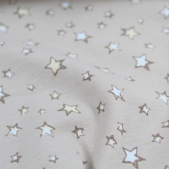 Hochwertiger Kleiderstoff Jerseystoff Mit Sternen Jersey Stoff Mit