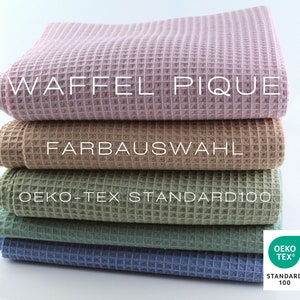 Waffle Pique Waffle Pique Waffle fabric sold by the meter Waffle piqué made of 100% cotton Color selection from 0.5 meters