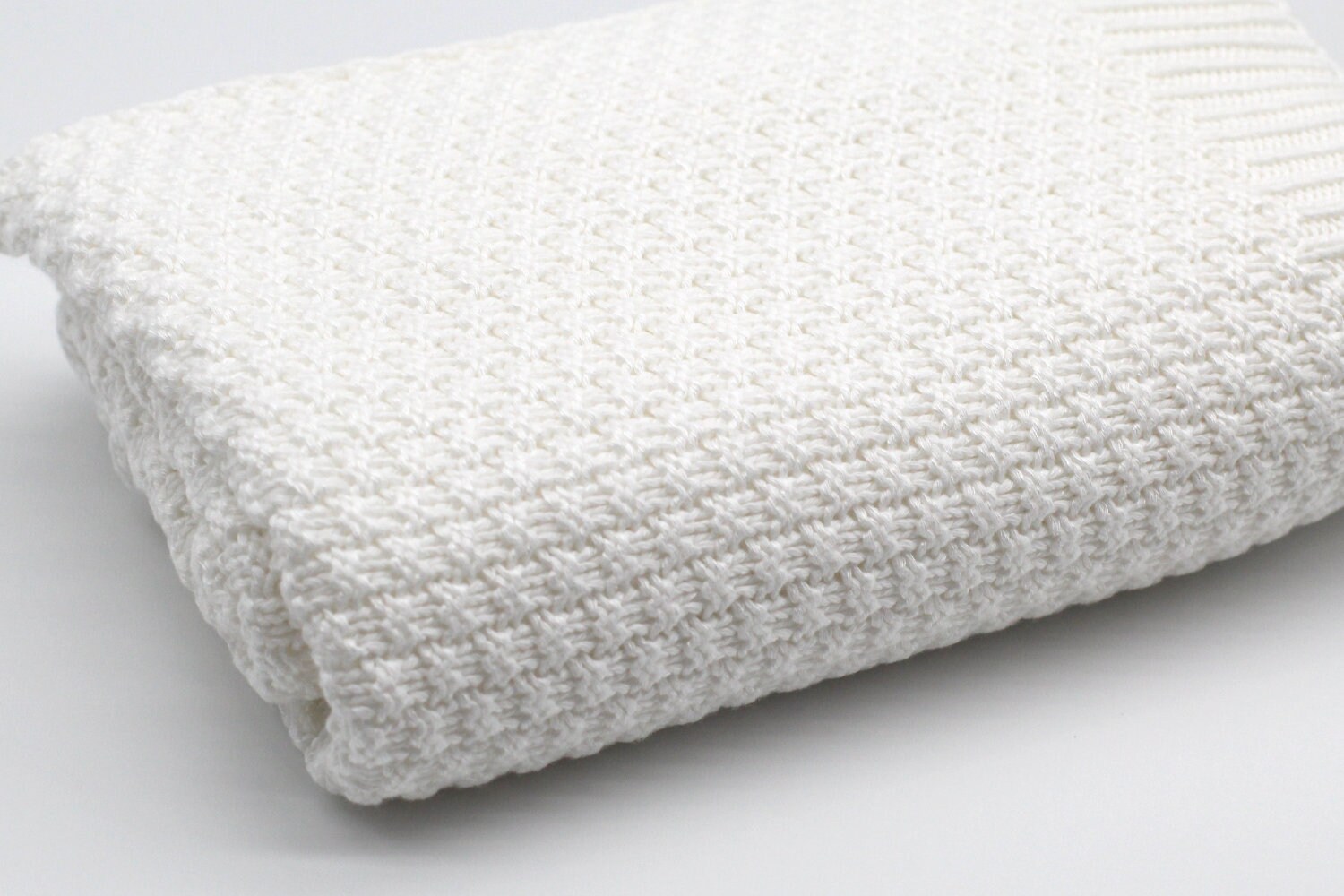 Knitted Blanket Bamboo Cotton Baby Blanket Bamboo Knit Color Etsy