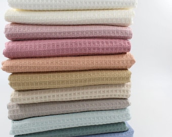 Waffle pique waffle fabric by the meter Waffle pique made of 100% cotton Color selection from 0.5 meters