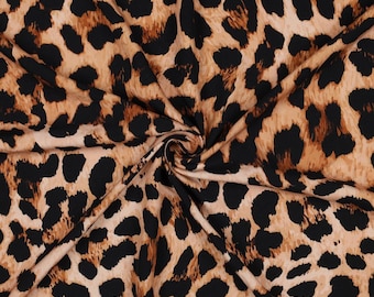 Viscose fabric leopard print Leo from 0.5 meters