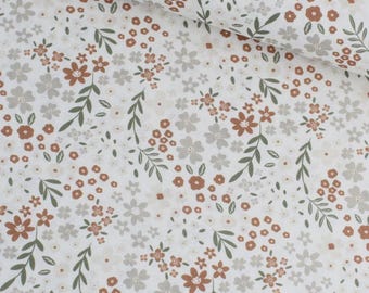Popeline Stoff Meterware Blumen | Baumwoll Popeline Floral | OEKO-TEX | Stoff für Blusen, Kleider, Patchwork & DIY ab 0,5 Meter