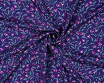 Viscose fabric, women's fabric, floral motif, choice of colors, from 0.5 meters