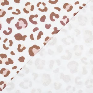 Tejido de punto con estampado de leopardo – tejido elástico de punto de algodón con estampado de leopardo y certificación OEKO-TEX, se vende por metro. imagen 5