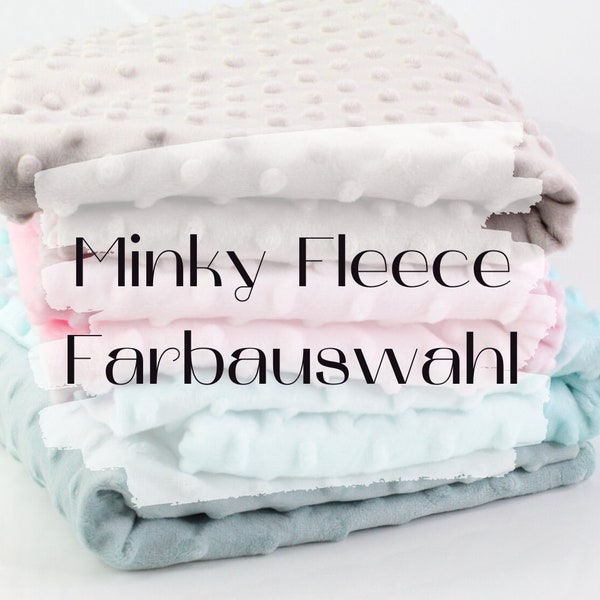 Fleece Minky Stoff Kuschelfleece Plüsch Farbauswahl ab 0,5 Meter