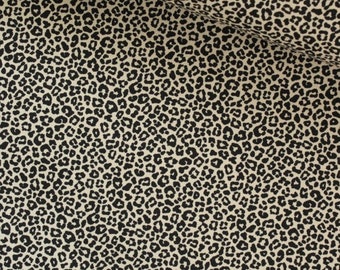 Remnant 40 cm jersey leopard spots beige OEKO-TEX