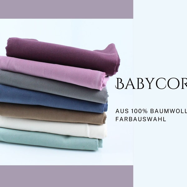 Feincord Uni Babycord 21W aus Baumwolle ab 0,5 Meter FARBAUSWAHL