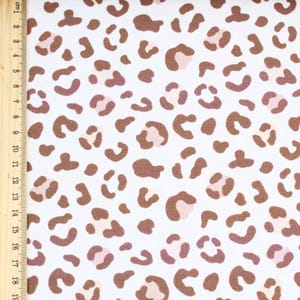 Tejido de punto con estampado de leopardo – tejido elástico de punto de algodón con estampado de leopardo y certificación OEKO-TEX, se vende por metro. imagen 3